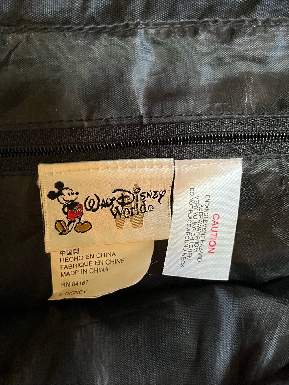 Vintage Disney Black Drawstring Backpack with Embroidery - Picture 5 of 8